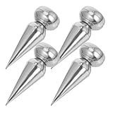 Generic 19mm 304 Stainless Steel Cone Fence Finial Tops, Anti-Climb Decorative Spikes for Garden Yard, 4pcs...