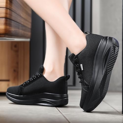 Image of Walking Shoes for Women Air Cushion Nurse Slip Resistant Work Sock Sneakers Food Service Platform Comfortable Weight Light