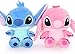 Boufery Anime Plüschtiere Gefüllte Puppen,2 Stück/Set 20CM Anime Lilo und Stitch Plüschtiere, niedliches Stitch Kinderspielzeug, Kinder Freundin Geburtstag weiches Hochzeitsgeschenk