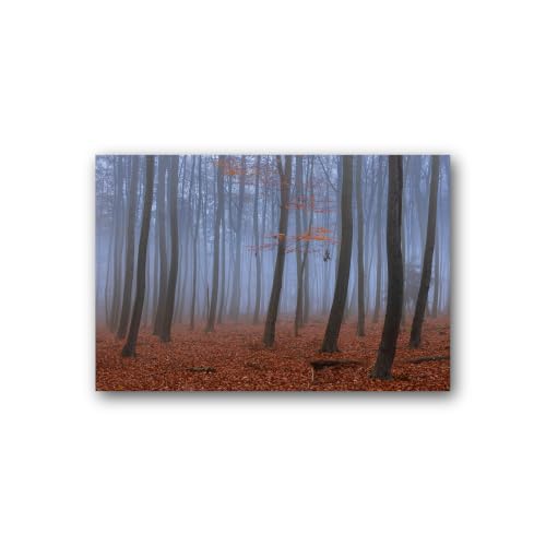 Tableau Forêt d'automne sur toile décoration murale nature salon et chambre