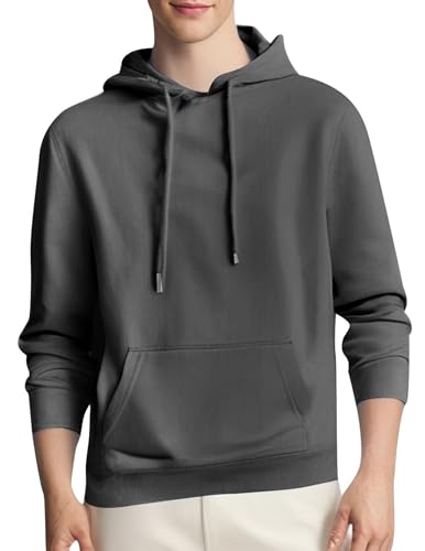 CSHE Hoodie Herren Oversize Sweatshirt Casual Pullover Hoody mit Kapuze Männer Einfarbig Kapuzenpullover Frühling und Herbst Oberteil Longsleeve Regular Fit Hooded Y2k Pulli