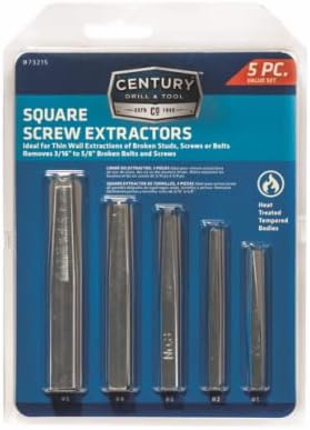 73215 5-Pc. Square Screw Extractor Set - Quantity 4