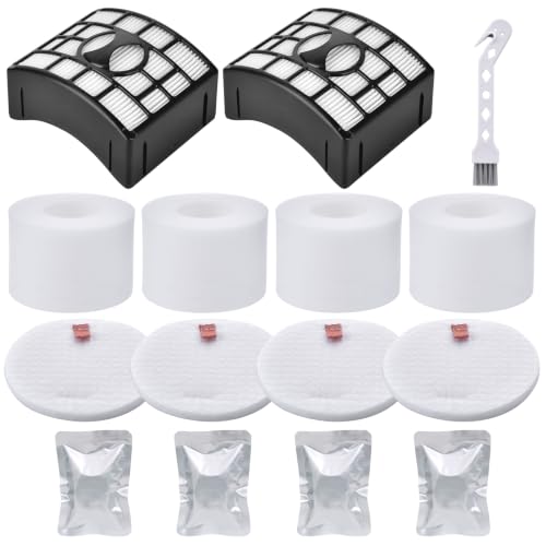 Image of ZD550 ZD552 Filter replacement Compatible with Shark Lift-Away with PowerFins HairPro ZD550 ZD552 Upright Vacuum, 2 Filters, 4 Foam Filters, 4 Odor neutralizer 1 Cleaning Brush