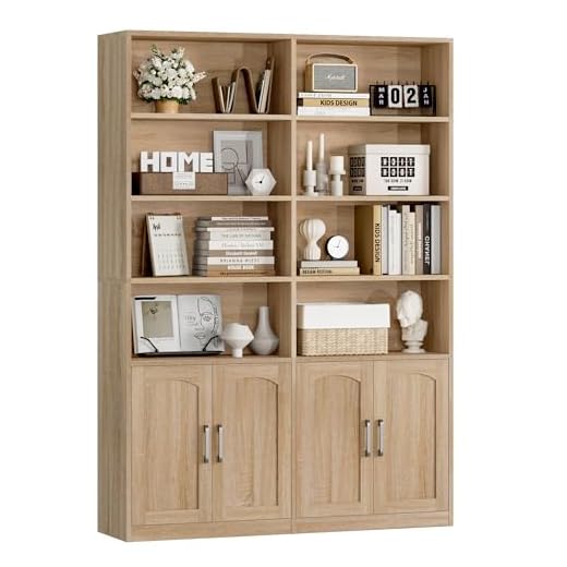 FACBOTALL 6 Tier Bookshelf with Doors