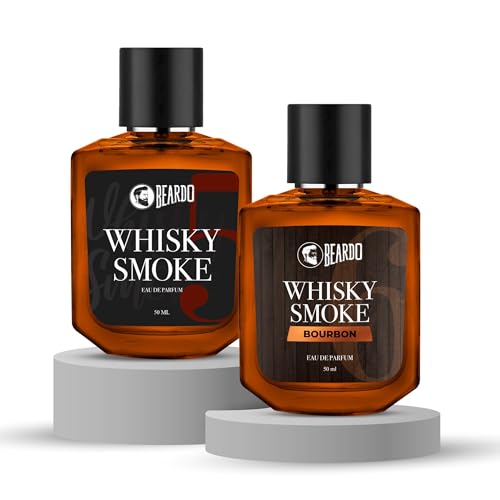 Image of Beardo Whiskey Smoke Combo- Smoke & Bourbon Perfume for Men (50ml x 2) | Long Lasting Fragrance | Long Lasting Perfume for Men | Gift for Men | Gift for Friend