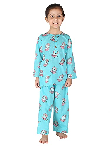 Image of Cotton Night Suit for Boys & Girls | Kids Pajama Set | Baby Girls Top-Pant Set | Kids Dress