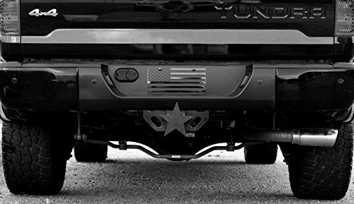 Lfparts Usa Flag Metal Embossed License Plate (12"X6", Black) #TOP5