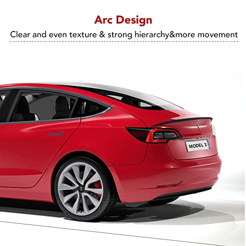 Basenor 2016-2023 Tesla Model 3 Performance Spoiler Original Trunk Wing Abs Matte Black Gen 2 #TOP7