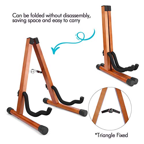 summina Support pour guitare en bois massif avec support amovible pour instruments à cordes en bois de bouleau pour… - Les Beatles, Paul McCartney, John Lennon, RIngo Starr, George Harrison summina Support pour guitare en bois massif avec support amovible pour instruments à cordes en bois de bouleau pour… – Image 5