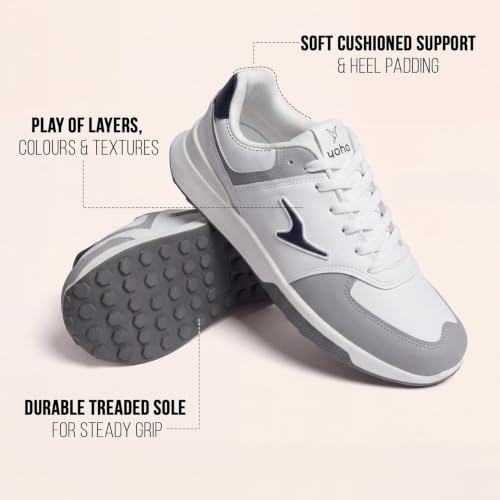 Image of YOHO Men's Sneakers Flo & Blazer | Stylish & Comfortable | Low Top, Lace Up Casual Shoes for Man /Gents
