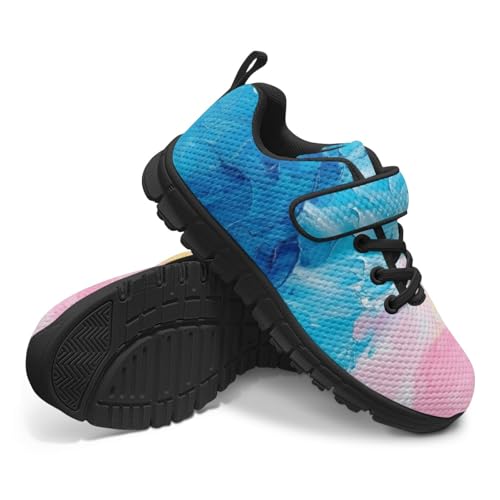 MARSVOVO Girls Single Buckle Shoes Little Kid Trendy Print Graphic Outdoor Running Training Lightweight Comfy Sneakers2