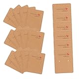 AGFELO 100個 耳环展示カード クラフト紙製 耳飾り用吊り下げ付き ジュエリーディスプレイ ネックレス対応 耐久性あり 販売用収納兼用