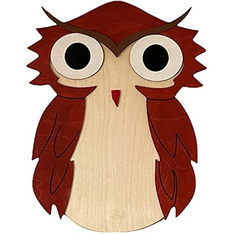 ImprovingLife Nursery Decoration Animal Head Wooden 3D (OWL) Cover
