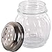 Mr. Kitchen's Red Pepper Shaker or Parmesan Cheese Shaker; Bulk Swirl Glass Cheese Shaker Set with Perforated Stainless Steel Lid (Set of 6)