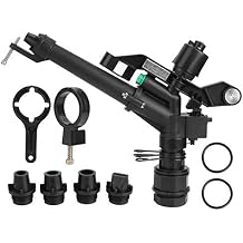 1.5 Inch to 1 Inch Dn25 Internal Thread Adjustable Rocker Sprinkler - 360 Rotating Lawn and Farmland Irrigation Sprinkler with Controllable Angle Plastic