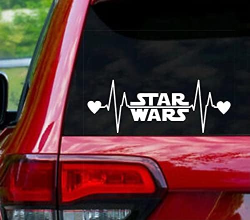 Starwars Heartbeat Viynl Decal Sticker Cars Laptop Suvs Cups Wall Art 7.5 x 2.7