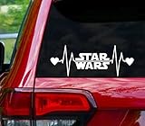 Starwars Heartbeat Viynl Decal Sticker Cars Laptop Suvs Cups Wall Art 7.5 x 2.7