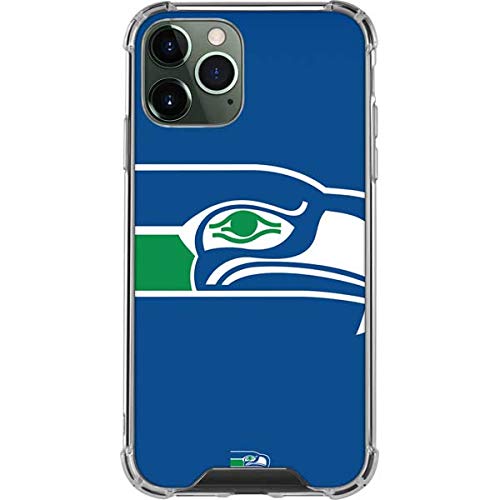 Skinit Clear Phone Case Compatible with iPhone 12 Pro - Officially Licensed NFL Seattle Seahawks Retro Logo Design