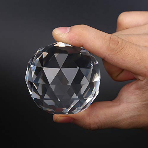 Tnfeeon Glass Ball, 60/80mm Decorative Prisms Crystal Ball Glass Ornaments Photography Home Office Decor Gift(60mm/2.36inch) - Image 3