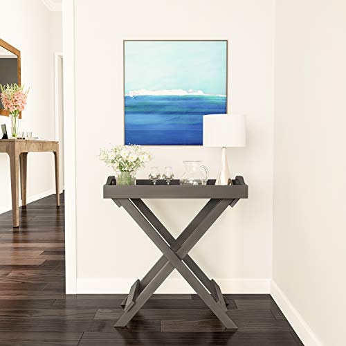 Folding-TV-Tray-Table-Contemporary-Side-Table-with-Removable-Tray-Top-for-Food-Serving-Decor-or-Meals-Portable-End-Table-for-Living-Room-Bedroom-or-Home-Office-by-Lavish-Home-Gray Folding TV Tray Table Contemporary Side Table with Removable Tray Top for Food Serving Decor or Meals Portable End Table for Living Room Bedroom or Home Office by Lavish Home Gray