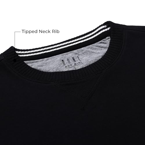 Image of MANE AND MINI Men's Fleece Crew Neck Full Sleeves Sweatshirt