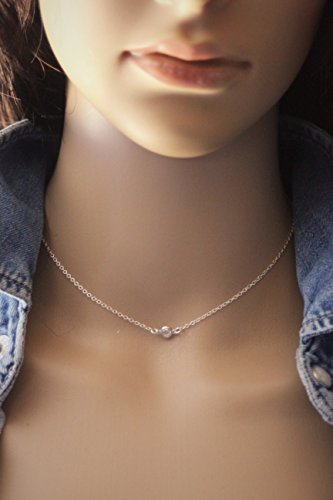 Collier argent massif zircon : chaîne argent empilable et pendentif géométrique