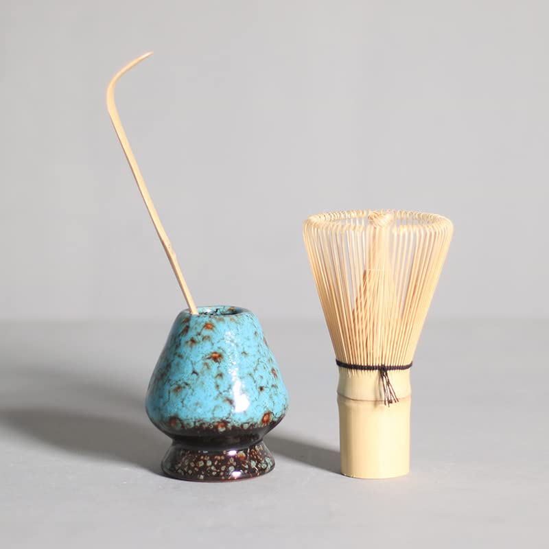 Juego de Matcha de esmalte de cerámica, batidor de bambú seguro, juegos de té de cucharadita, tienda de bebidas para interiores, herramientas para hacer té, accesorios de cumpleaños