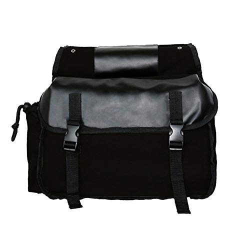 CKryzillix Alforjas Moto,Bolsa Trasera Moto Actualizar Bolsa Bolso de la Motocicleta de una Silla del Bolso del Equipaje del Viaje del Caballero de Coches Lienzo Accesorios de la Motocicleta(Black)