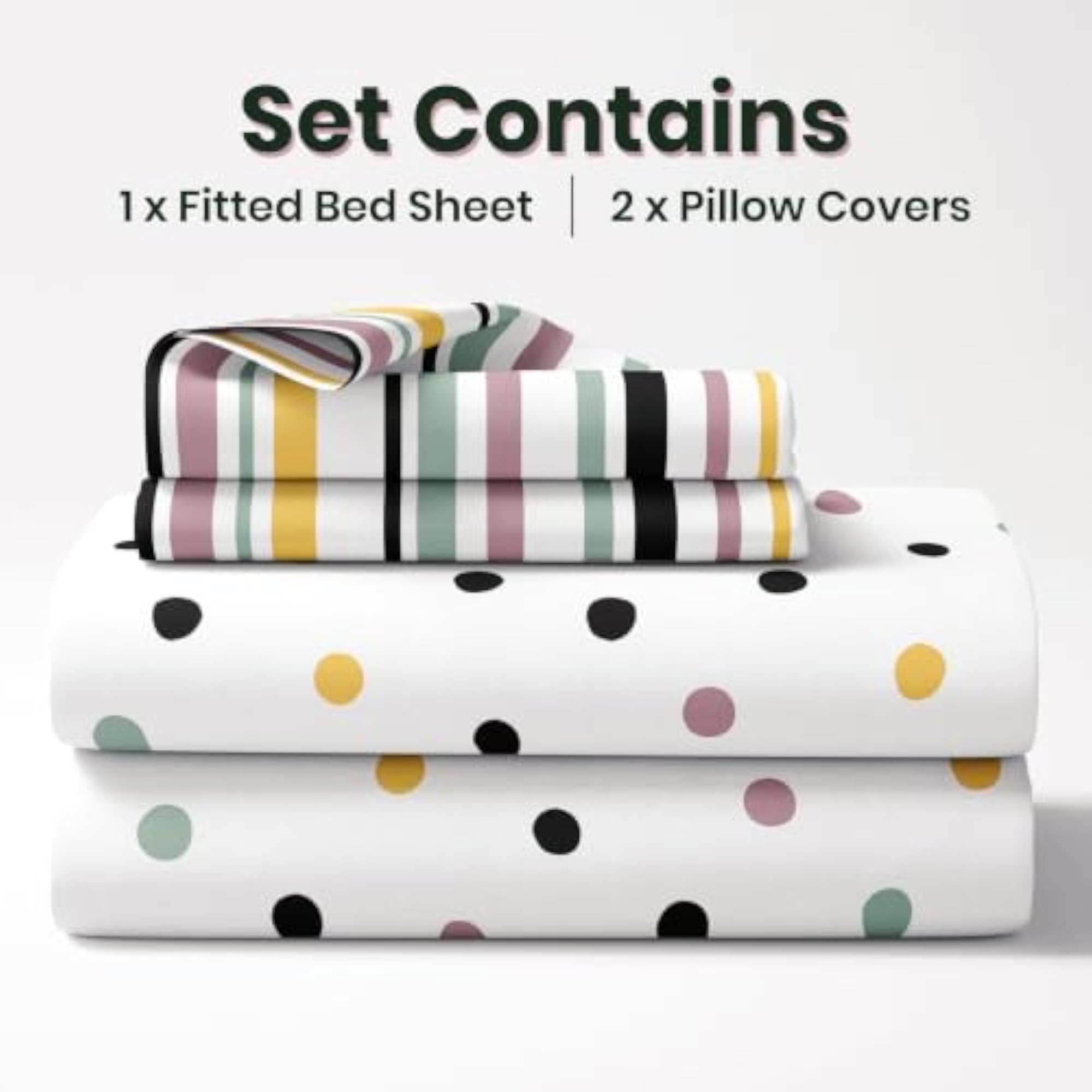 100% Cotton Elastic Fitted Bedsheets King Size