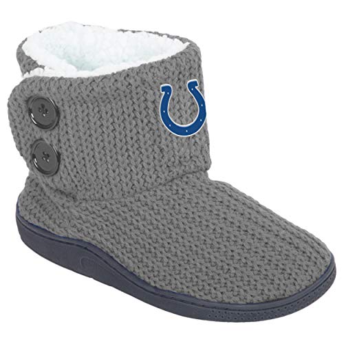 FOCO NFL Indianapolis Colts Womens Knit 2 Button BootKnit 2 Button Boot, Team Color, Small / 5-6