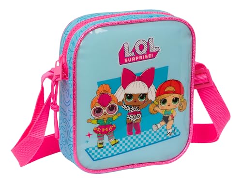 LOL SURPRISE! DIVAS – Small Shoulder Bag, Children's Shoulder Bag, Ideal for Children from 5 to 14 Years, Comfortable and Versatile, Quality and Resistance, 16 x 4 x 18 cm, Blue, blue, Estándar,,