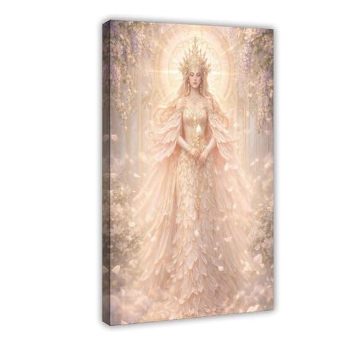 Poster art déco monarque floral Reine éthérée décoration salon 30x45 cm