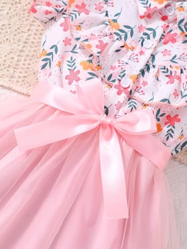 Image of Pink White Apparels Summer Dress for Baby Girl /Frocks for Baby Girl /Baby Frocks Girl Rayon /Casual Dress Short Short Sleeve