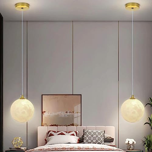 Lustre suspension lune en métal doré et acrylique chic G9 - 4