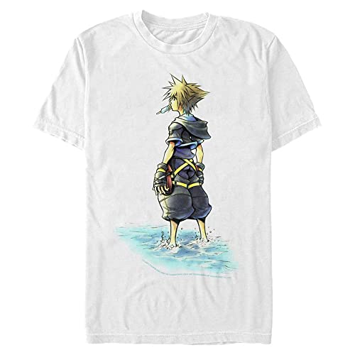 T-Shirt Disney Blanc Homme 3XL avec Motif Graphique Pieds Mouillés Original