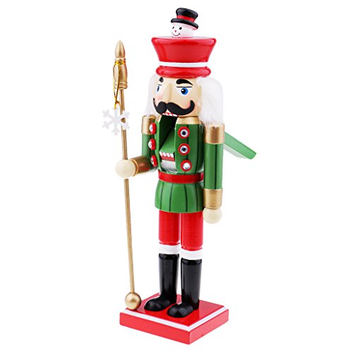 YIJU Presente Natal Noz Soldado Ornamentos de Madeira Soldado Quebra-nozes