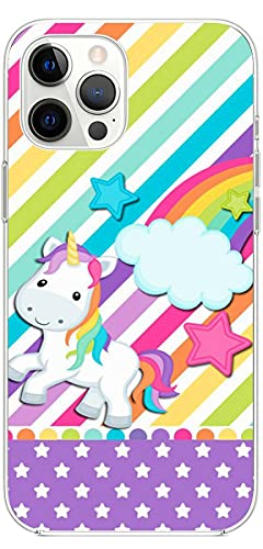 Mixroom - Cover Custodia Per iPhone 13 In Silicone TPU Fantasia UNICORNO ARCOBALENO 279