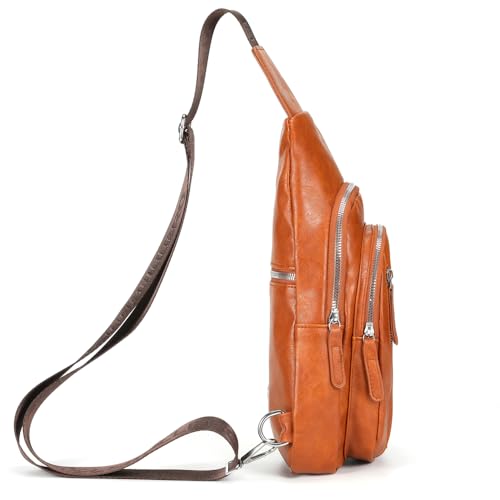 LEBULLBRO Crossbody Bags for Men Leather Sling Bags Mens Chest Bag Backpack Travel Hiking Fishing Outdoor Sports by LEBULLBRO - Image 9