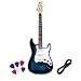 LyxPro CS 39â€ Electric Guitar Kit for Beginner, Intermediate & Pro Players with Guitar, Amp Cable, 6 Picks & Learnerâ€™s Guide | Solid Wood Body, Volume/Tone Controls, 5-Way Pickup - Blue