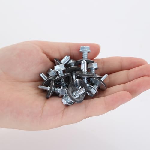 Tornillos Autoperforantes #12 x 3/4" Cabeza Hexagonal Zinc miniatura 3