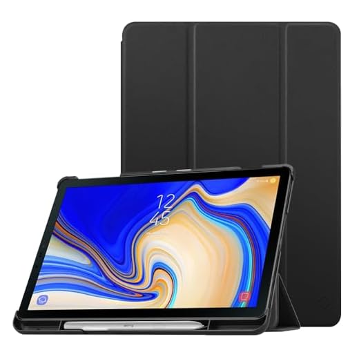 Fintie Hülle für Samsung Galaxy Tab S4 10.5 2018 mit S Pen Halter - Ultra Schlank Ständer Schutzhülle Case mit Auto Schlaf/Wach Funktion für Samsung Tab S4 10.5 Zoll Tablet T830/T835, Schwarz