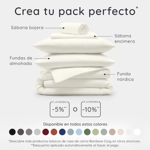 Miniatura 8 de Bambaw Sabana Bajera De Bambu 160x200 Cm, Bolsillo De 35 Cm, Sábanas Antiácaros Y Hipoalergenico Para Cama 160, Ropa De Cama Refrescante Y Antisudor, Certificado Oeko-Tex Beige