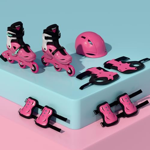 Lifelong Inline Skates for Kids - Roller Skate Shoes-3 Wheels Inline Skates-Skating Shoes for Boys & Girls with Safety Kit- Skate Scooter- Liner Skates-1 Pair of Skates, Small (UK Size J9-J12) (B0D9VSV3NN) Amazon Price History, Amazon Price Tracker