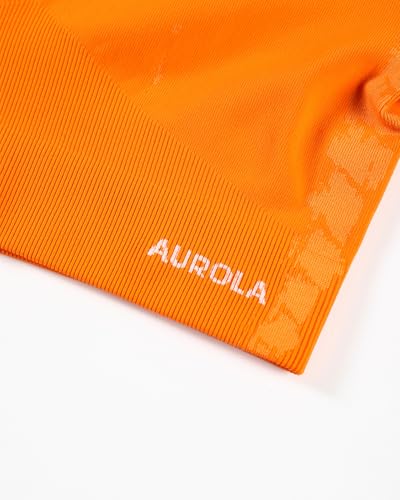 Image of AUROLA Serpent Snake Seamless Workout T-Shirts for Women,Short Sleeve Crop Top Gym Yoga Athletic Shirts Tee