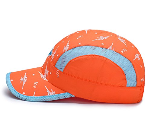 Home Prefer Kids Boys Lightweight Quick Drying Sun Hat Outdoor Sports Uv Protection Caps Mesh Side Ball Cap Orange #TOP1