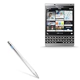 BoxWave Stylus Pen Compatible with BlackBerry Passport Silver Edition - AccuPoint Active Stylus, Electronic Stylus with Ultra Fine Tip - Metallic Silver