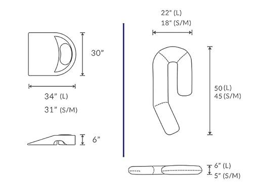 Medcline Shoulder Relief Wedge And Body Pillow System, Right Or Left Side Sleeping Comfort, Medical Grade, Size Large (5’10 And Above) #TOP2