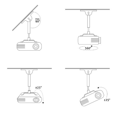 ESmart Germany Quarto - Supporto da soffitto