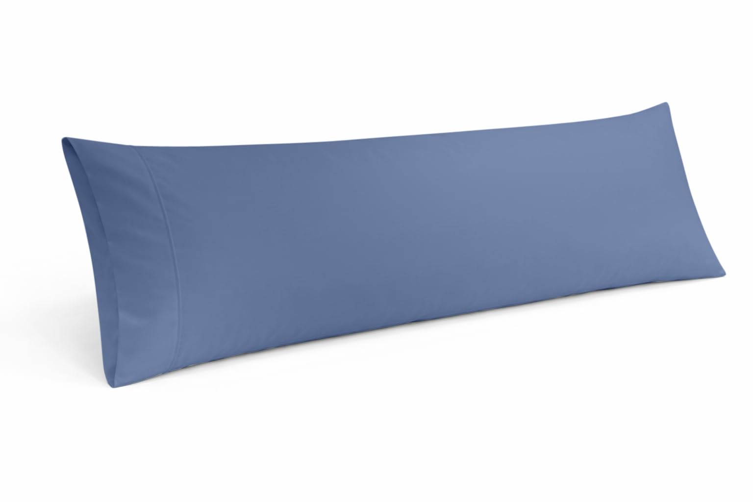Cotton Delight Organic Cotton Body Pillow Cover 20x48 – 600 Thread Count Sateen Weave, Ultra-Soft & Smooth Long Body Pillowcase with Envelope Closure, Classic Blue Body Pillow Case (1 Pack)