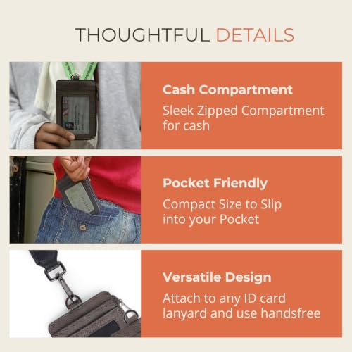 Image of HAMELIN Noah Unisex ID & Card Holder | Slim Wallet for Men & Women | 5-Slot Debit, Credit, Business & ID Card Holder | Compact Wallets for Easy Access | Stylish Wallets for Women | Chocolate Brown